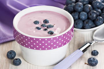 Yogurt and blueberry