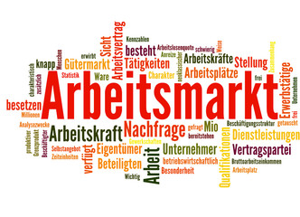 Fototapeta premium Arbeitsmarkt (Jobbörse, Arbeitsvermittlung, Arbeit, Job)