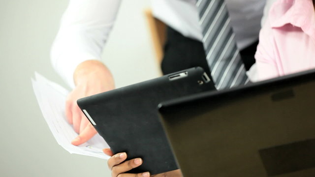 Multi Ethnic Business Investment Colleagues Close Up