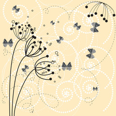 Абстрактный фон с бабочками