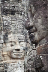 Fototapeta na wymiar Bayon świątynia Angkor Kambodża twarze