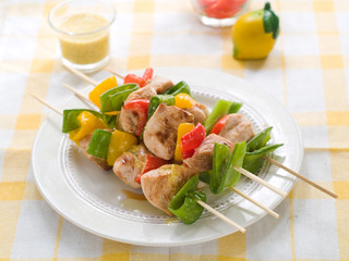 chicken and vegetable kebab