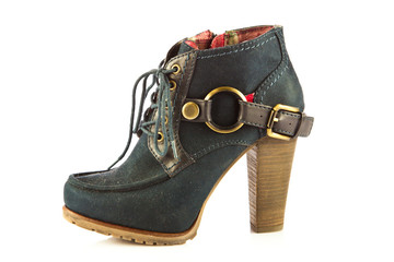 High heel women shoes on white background