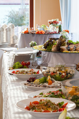 Elaborated table ready for reception