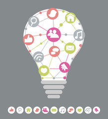 bulb lamp network concept