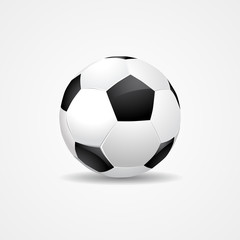 Naklejka premium Soccer ball on white background - vector eps10