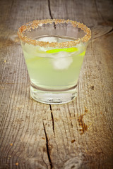 Glass of lemonade or lemon juice