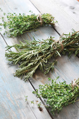 fresh rosemary and thyme
