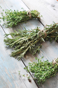 Fresh Rosemary And Thyme