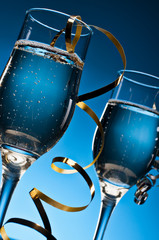 Blue Champagne Celebration