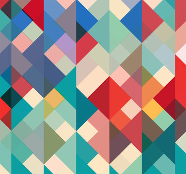 abstract geometric background with stylish retro colors