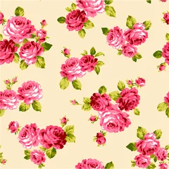 Plexiglas keuken achterwand Bloemen Naadloos roze bloemen