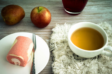 teapot with cup of tea