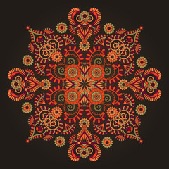 Radial geometric ornament