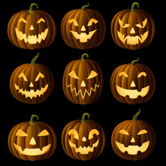 Set of Jack O Lanterns