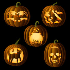 Set of original Jack O Lanterns