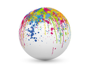 sphère taches de couleur