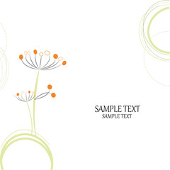 Floral greeting card