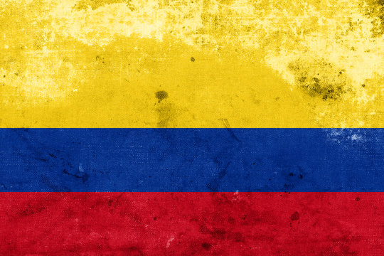 Grunge Colombia Flag