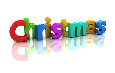 colorful christmas text