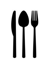 Cutlery - knife, spoon, fork.