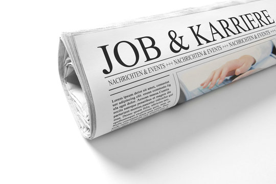 Zeitung mit Job und Karriere