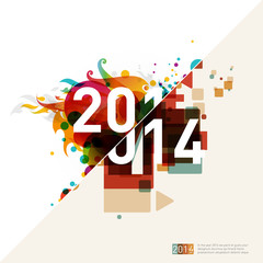 2014 colorful graphic design background