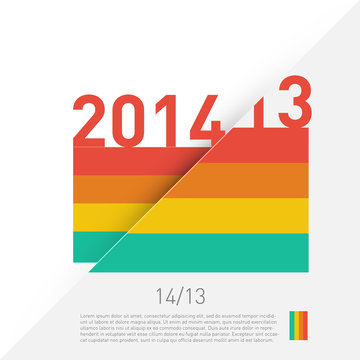 2014 colorful graphic design - diagonal background