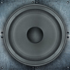 Grunge music background, loudspeaker