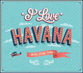 Vintage greeting card from Havana - Cuba. - 56608101