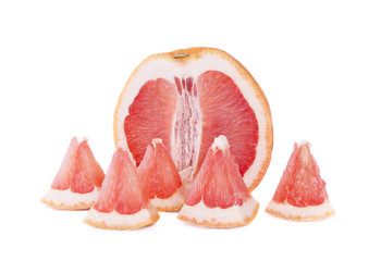 grapefruit fruit isolated on white