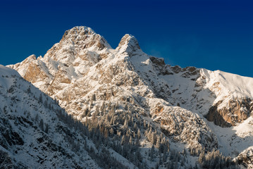 Snowy mountain peak- Austria,Venet mountain