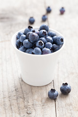 Fresh blueberry fruits