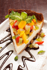 cheesecake with fruits