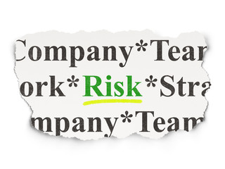 Finance concept: Risk on Paper background