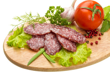 Fresh ripe salami