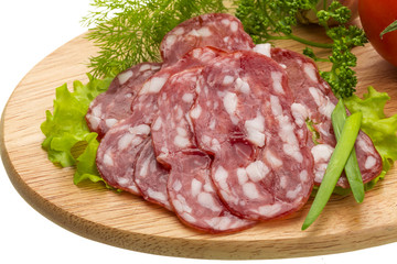 Fresh ripe salami