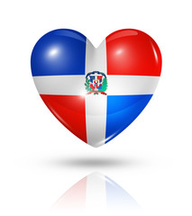 Love Dominican Republic, heart flag icon
