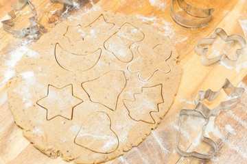 Gingerbread cookies. Making gingerbread cookies