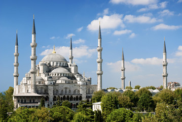 Fototapeta na wymiar Błękitny Meczet w Stambule Turcja punkt orientacyjny