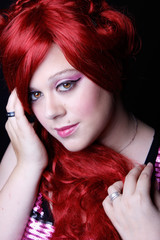 Fototapeta premium Frau mit langen Haaren