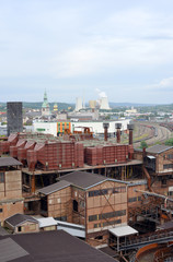 Blick über Völklingen mit Stahlhütte