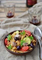pasta and vegetables salad