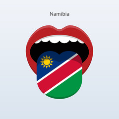 Obraz premium Namibia language. Abstract human tongue.
