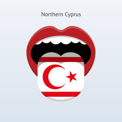 Northern Cyprus language. Abstract human tongue.