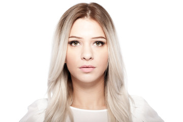 Naklejka premium beautiful blond girl portrait