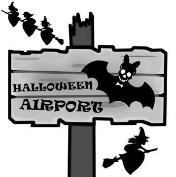 Halloween signpost