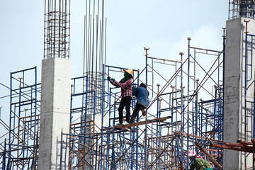 worker working on a construction