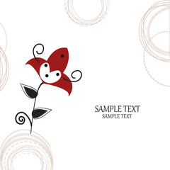 Floral greeting card