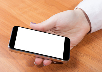 smartphone in a female hand